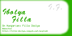 ibolya filla business card